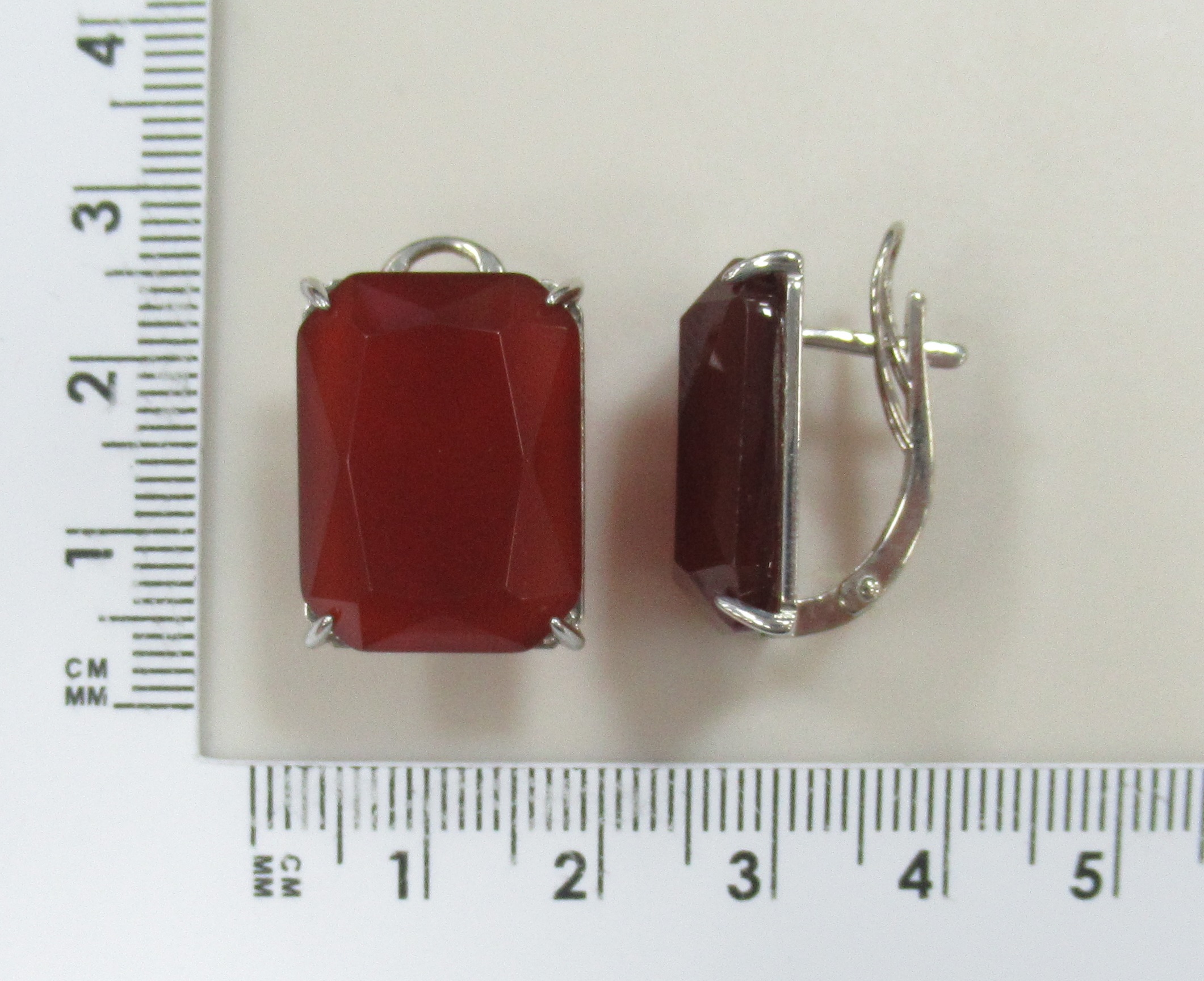 Серебряные серьги с агатами